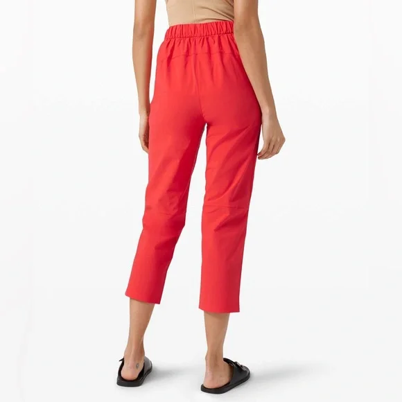 lululemon Your True Trouser High Rise Crop Pant in Carnation Red NWT - Picture 3 of 12